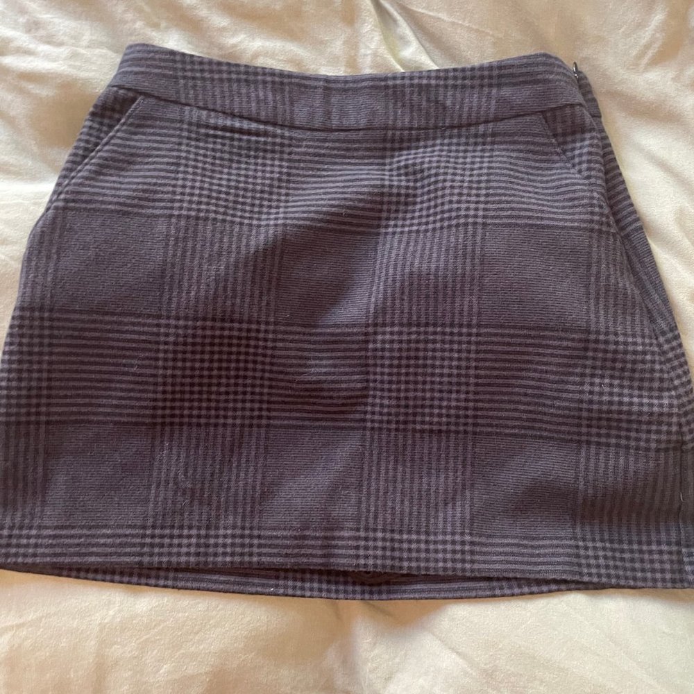Women's Plaid Wool-Blend Mini Skirt